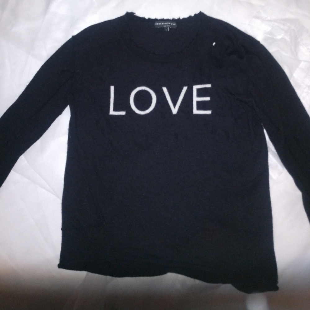 Generation Love Deconstructed Cashmere sweater!